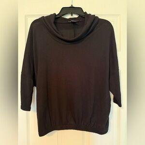 Chelsea & Theodore Black Cowl Neck Sweater